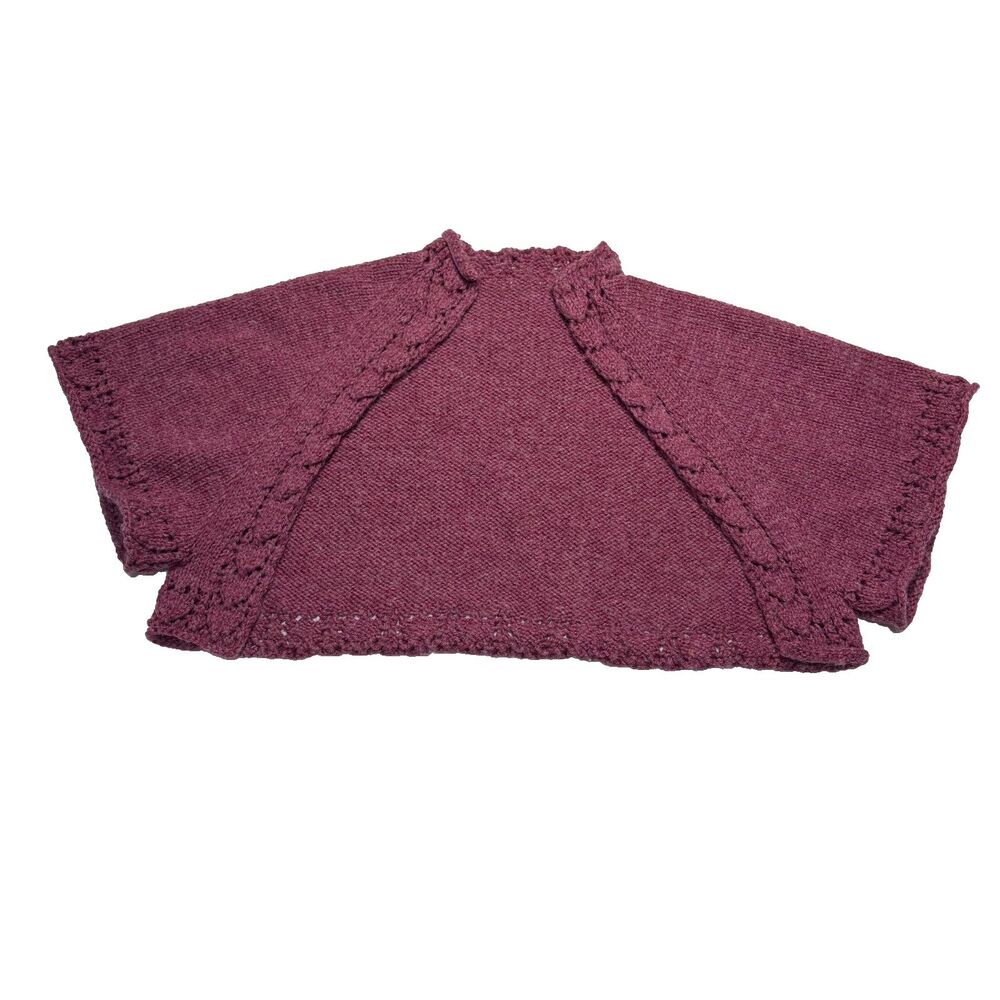 Vintage Mohair Blend Cardigan Hand Knit Boho Bolero Ballet Whimsy Cottagecore